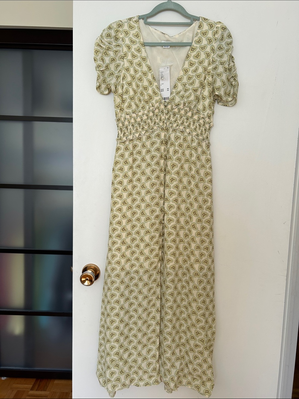 Urban Outfitters Light Green Paisley Maxi Dress
